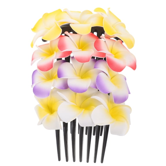 Mobestech 4pcs Side Hair Combs Decorative Hair Comb for Women with Firm Hold Purple EVA Party Accessories