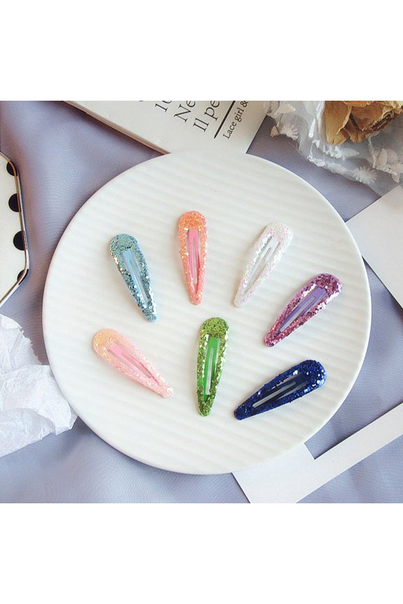 50Pcs Drape Shape Hairpins Alloy Snap Hair Clips Assorted Colors for Hair Use