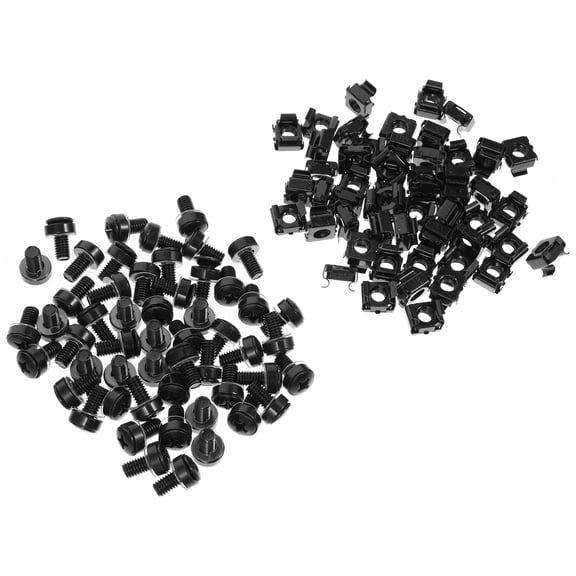 Mobestech 50Sets Black Cage Nuts for Home High Strength Rust Resistant Durable Machine Use