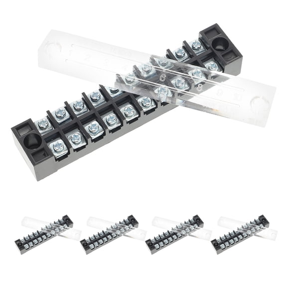 Mobestech 5Pcs Fixed Terminal Block Electrical Bridge Connector 10 Pole Insert Strip