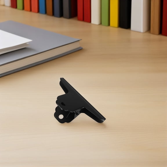 Mobestech 5Pcs Metal Bulldog Clips for Office Use Black Large Clips for Paper Management