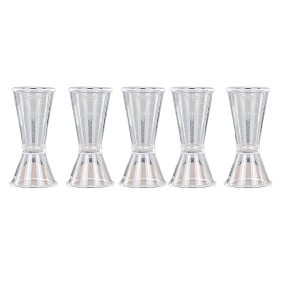 Mobestech 5Pcs Professional Bartender Double Head Measuring Cup for Cocktail Making