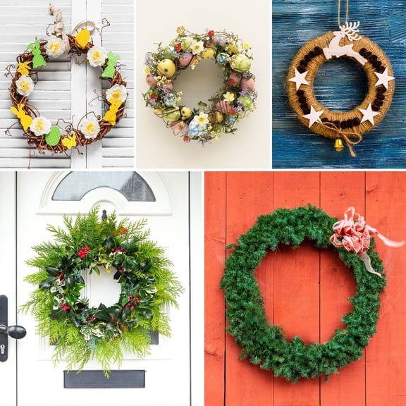 Mobestech 6Pcs Wood Made Wreath Frames with Smooth Finish for Home Decor