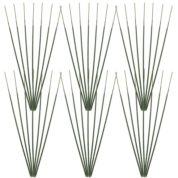 Mobestech 6Pack Flower Stem Wire Green Plastic and Iron for Bouquet Making and Floral Arrangement
