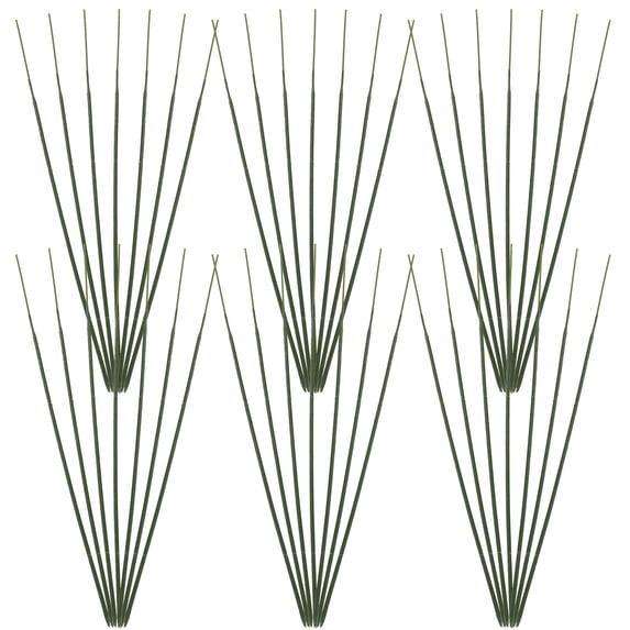 Mobestech 6Pack Flower Stem Wire Green Plastic and Iron for Bouquet Making and Floral Arrangement