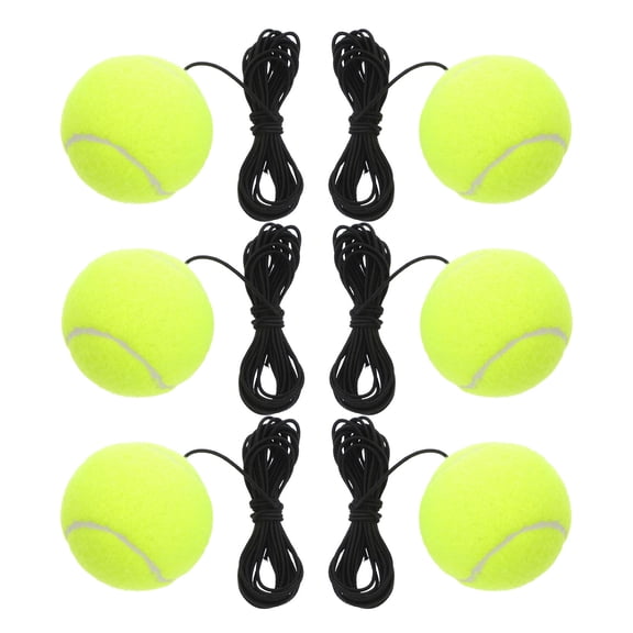 Mobestech 6Pcs Tennis Trainer Rebound Ball with Elastic Rope for Stable Solo Practice and Efficient Home Training
