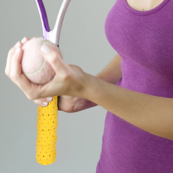 Mobestech 6Pcs Practical Anti Skid Tennis and Badminton Racket Grip Tape with Sweat Absorbing Feature