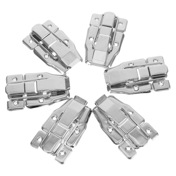 Mobestech 6Pcs Replacement Hasp Latch Metal Duckbilled Toggle for Home Decor Use