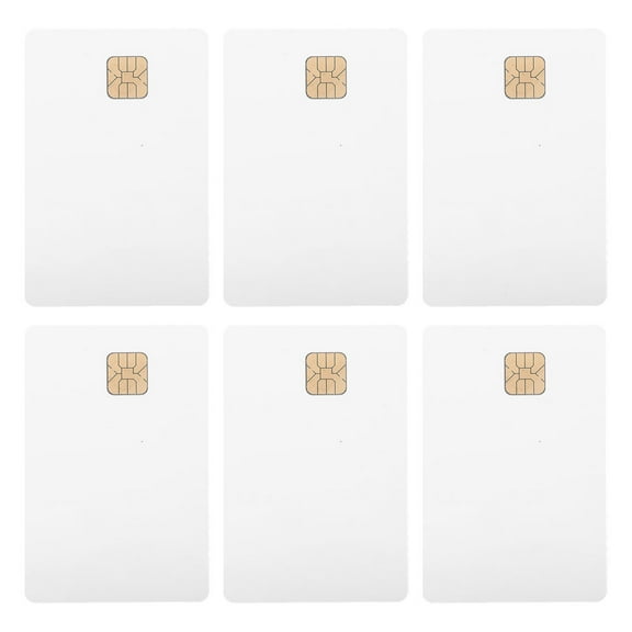 Mobestech 6Pcs White PVC Smart Card Blanks for Work Access Control and Employee Identification