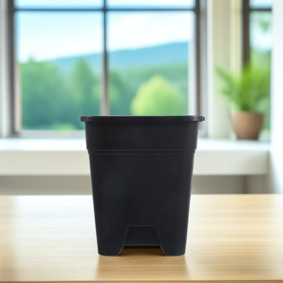 Mobestech Breathable Black Plastic Root Control Flower Pots for Home 6Pcs