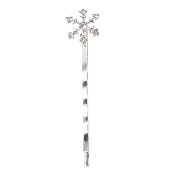 Mobestech 6pcs Snowflake Hairpins Rhinestone White Hair Styling for Giving
