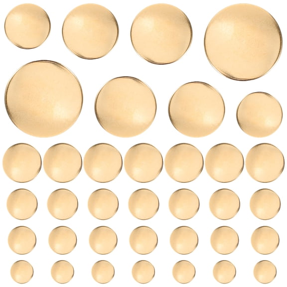 Mobestech 80Pcs Golden Copper Clothes Buttons for Coat Jacket Uniform Sewing Replacement
