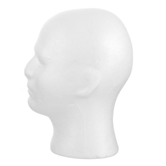 Mobestech Hat and Wig Display Mannequin, White Foam, Fine Workmanship, Suitable for Salon