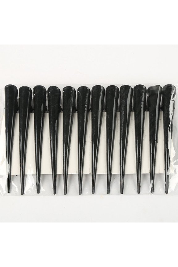 8Pcs Black Alligator Hair Clips Metal with Elastic Spring for Hair Styling