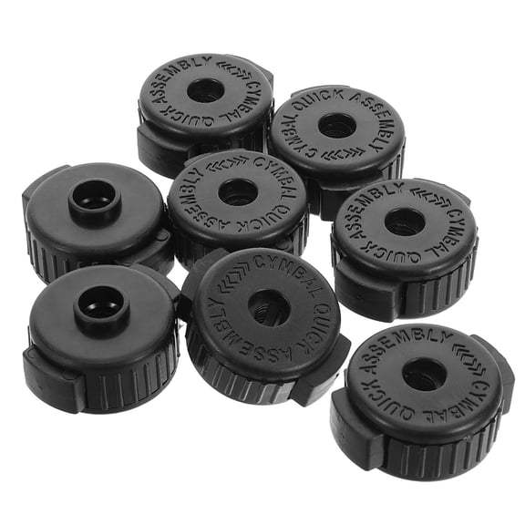 Mobestech 8Pcs Black Drum Quick Release Caps for Cymbal Secure Locking Precision Engineered Parts