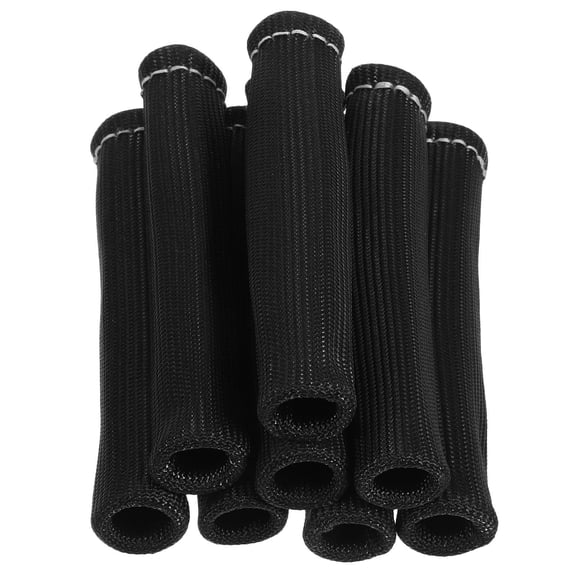 Mobestech 8Pcs Black Spark Plug Boot Protector Heat Resistant Cover for Engine Spark Plug Wire Sleeve