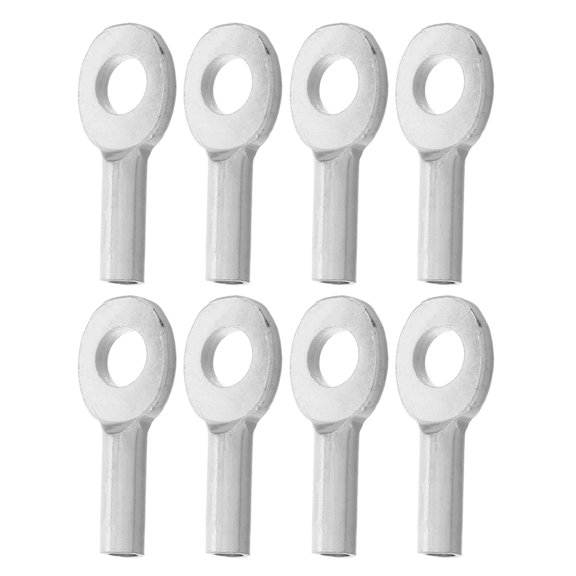 Mobestech 8Pcs Weather Resistant Iron Wire Rope Eyelets Fitness Equipment Cable Terminals for Home Use