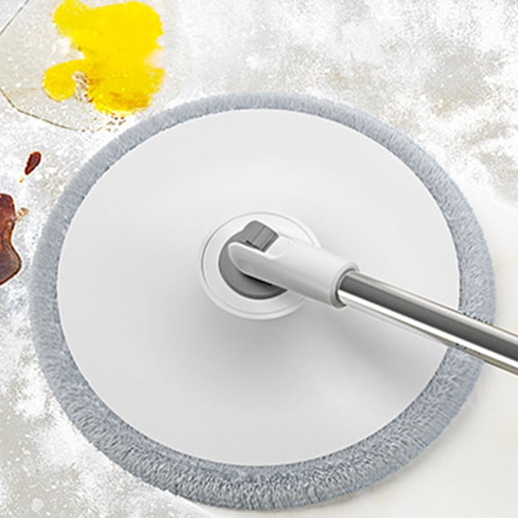Mobestech Absorbent White Floor Mop for Tile Hardwood with Rotary Mop Bucket Design