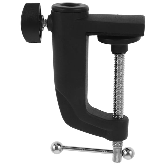 Mobestech Adjustable Black Metal Desk Clamp for Home Use with Versatile Multi Function Table Mount