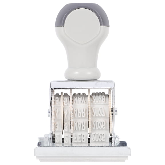 Mobestech Adjustable Grey Date Rolling Stamp from 2022 to 2033 Sturdy Plastic and Metal Handle for Daily Office Use