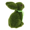 thumbnail image 1 of Mobestech Green Moss Easter Bunny Decor Figure Flocked Rabbit Statue for Spring Decoration, 1 of 6