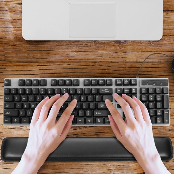 Mobestech Black Keyboard Wrist Rest with Anti Slip Design for Office Mechanical Keyboard Support