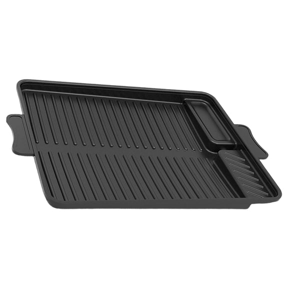 Mobestech Black Korean Grill Pan with Easy Assembly Maifan Stone Coating for Home Stovetop and Outdoor Bbq