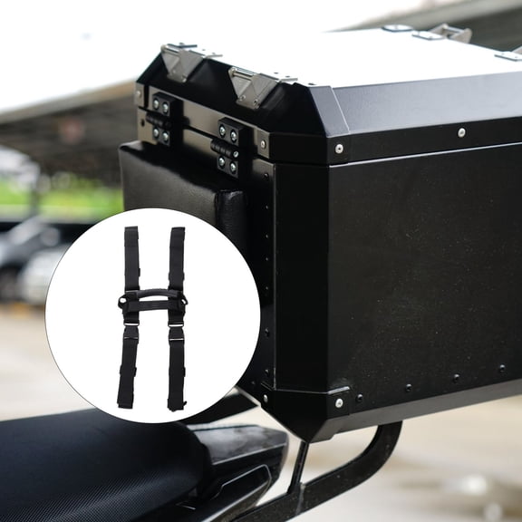 Mobestech Black Nylon Motorcycle Rear Box Handle Strap with Buckle for Car Use and Easy Installation