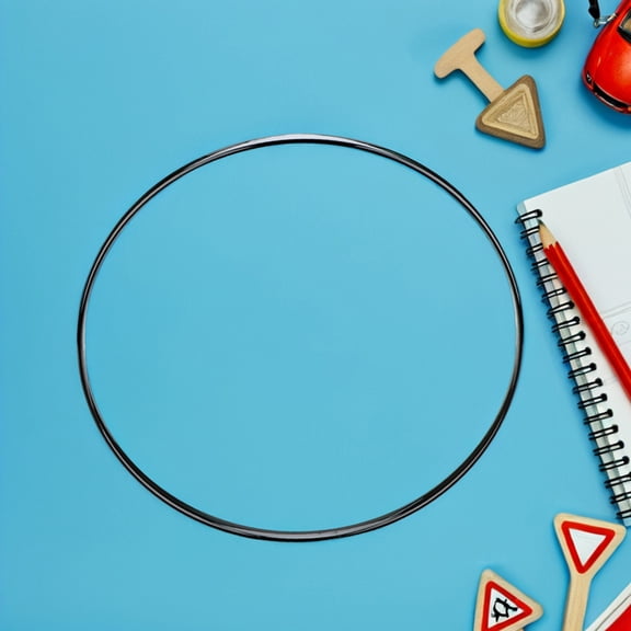 Mobestech Drum Hoop Replacement Black Metal Lug Drum Hoop for Stable Performance