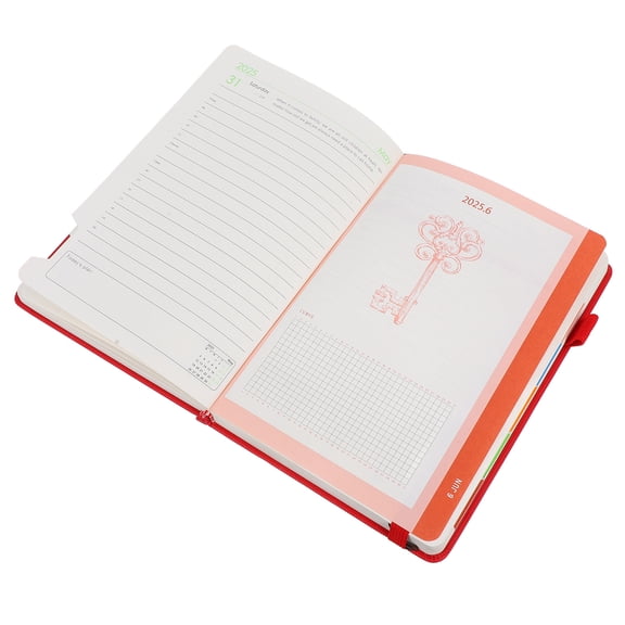 Mobestech Calendar Planner Paper Red Multifunctional Design for Work 1Pack