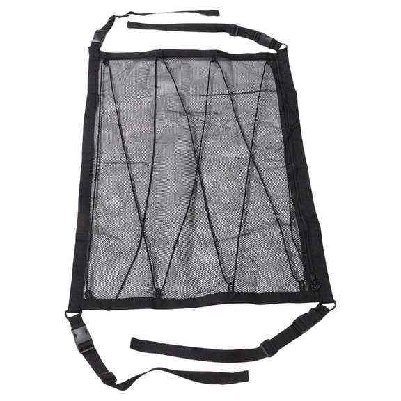 Mobestech Black Car Ceiling Storage Net with Adjustable Fixing Straps Mesh Organizer for Vehicle Overhead Storage