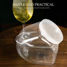 Mobestech Clear Reusable Plastic Storage Bottle for Home Organization and Liquids