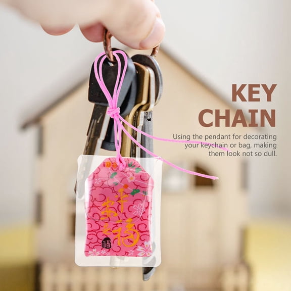 Mobestech suit cat pendant keychain Omamori Charm Pink Blessing Symbol Graduation Ceremony 1Set