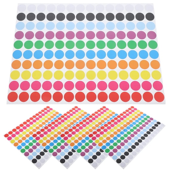 Mobestech Colored Sticker Dots Multi Use Round Label Stickers for Files and Storage