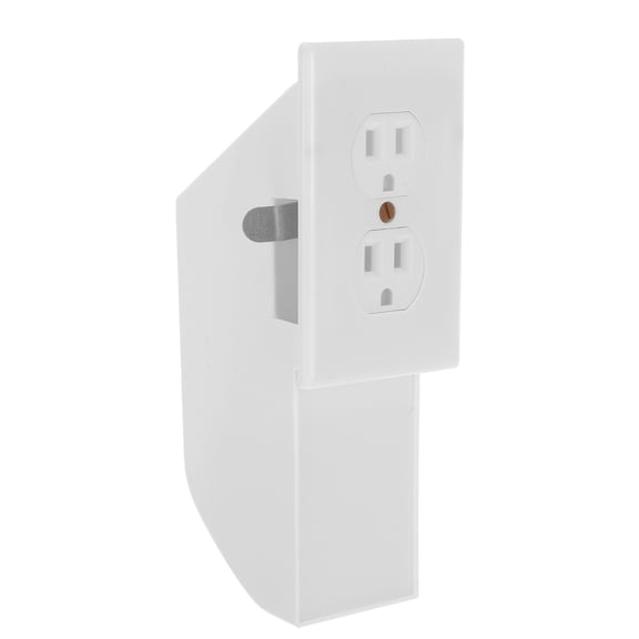 Mobestech Compact White Socket Storage Box with Key Organizer and Hidden Safe for Home