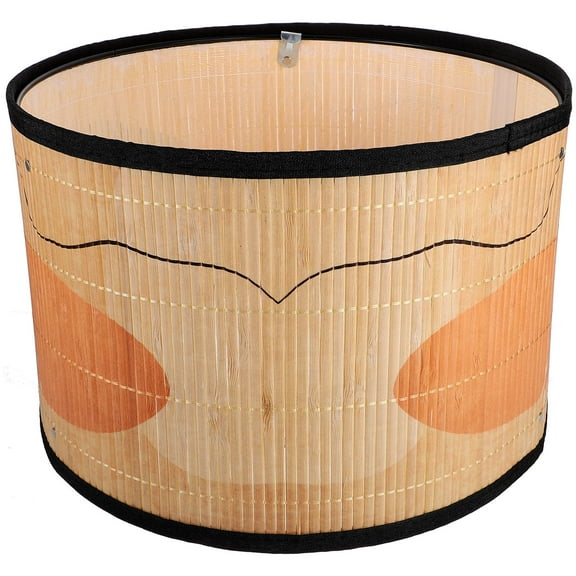 Mobestech Lamp Shade Retro Bamboo Woven Lampshade Multi 1Pcs Dust Protection Family