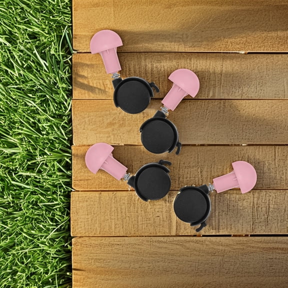Mobestech Dog Cage Furniture Casters Caster Wheels Pink Latch Comfortable Environment 4 Pcs