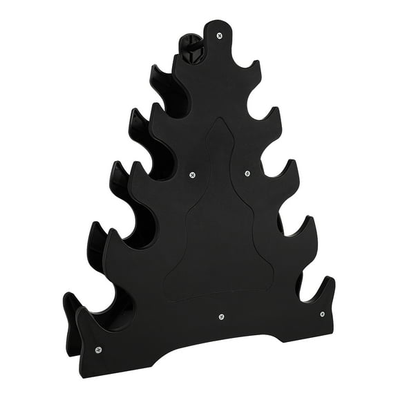 Mobestech Dumbbell Storage Rack Black 5 Tier Weight Stand with Tree Leaf Design PP Material