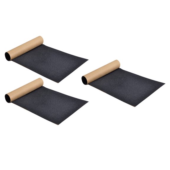 Mobestech Durable Black Skateboard Grip Tape 3Pcs Strong Support Easy to Apply