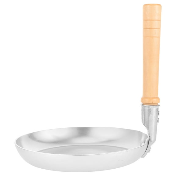 Mobestech Stainless Steel Oyakodon Pan with Wooden Handle for Versatile Cooking and Storage