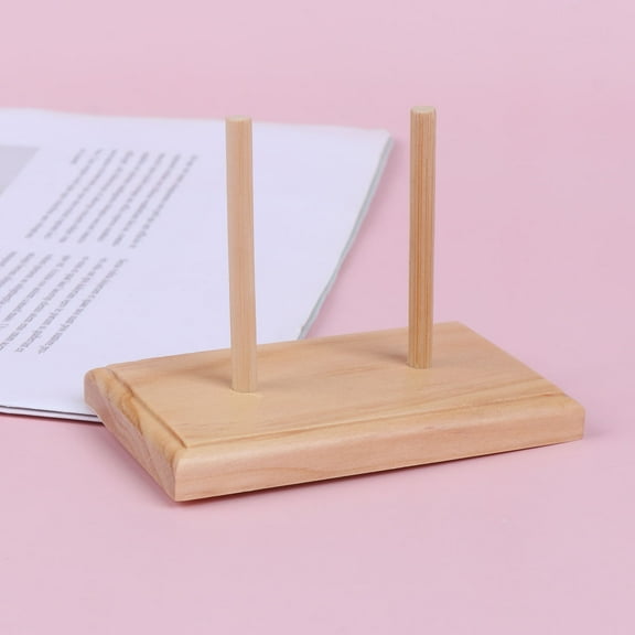 Mobestech Embroidery Frame Stand Beige Wooden Thread Holder for Home and Office 1Pc