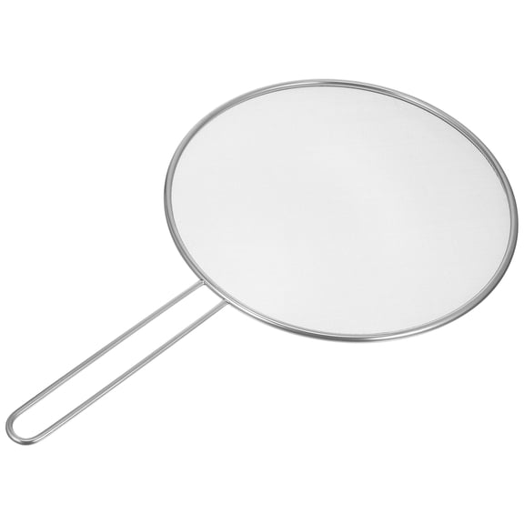 Mobestech Fine Mesh Cooking Splatter Guard in Plated Silver for Frying Pan Safety and Cleanup