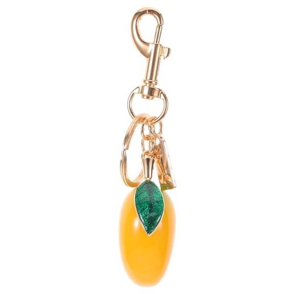 Mobestech Cute Mango Keychain Pendant with Durable Artificial Fruit Design for Car Key Chain and Bag Accessories