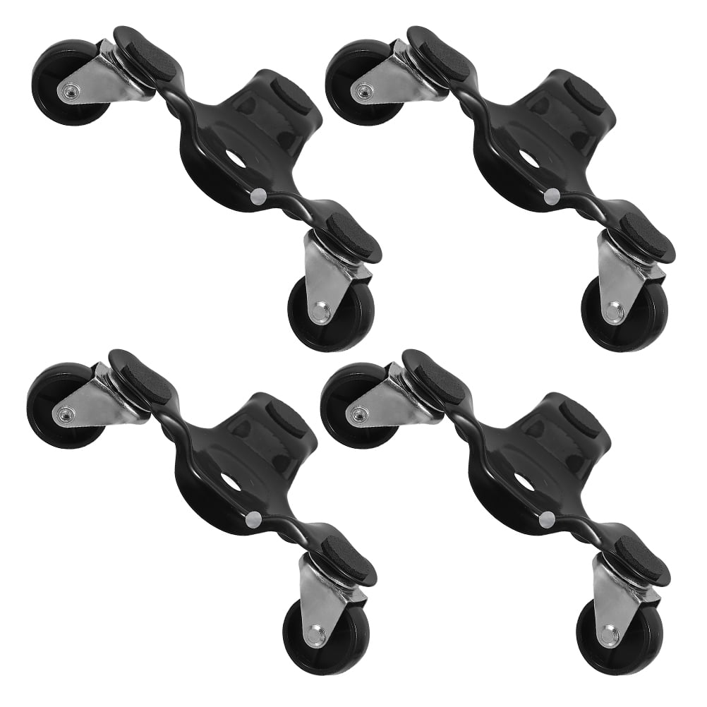 Mobestech Heavy Duty Furniture Sliders with Wheels, Carbon Steel Construction, Black, 4-Pack for Easy Moving and Floor