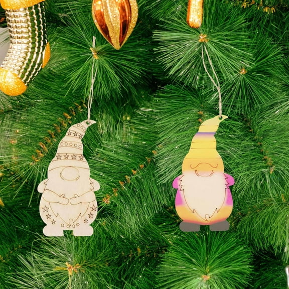 Mobestech Gnome Wood Crafts 40Pcs Assorted Color for Diy Painting and Decoration