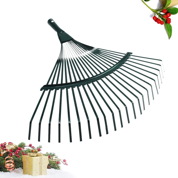 Mobestech Leaf Rake Tool Green for Efficient Lawn and Outdoor Area Cleanup