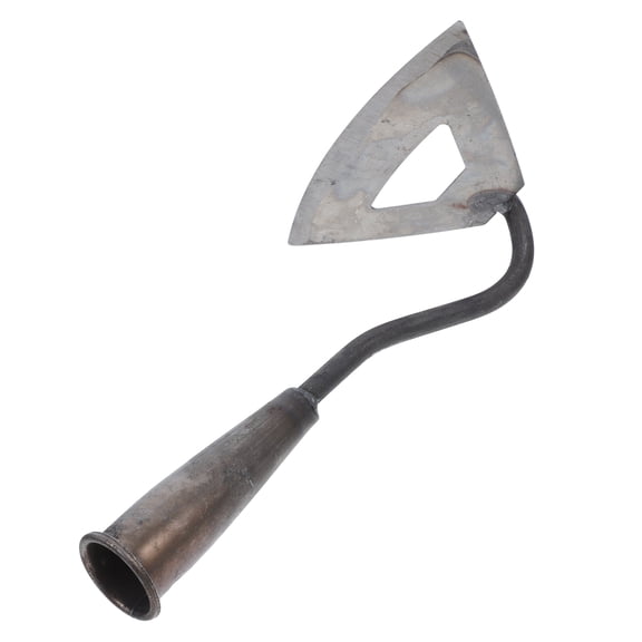 Mobestech Hollow Curved Shape Hoe Garden Tool Iron Silver 1Pcs for Backyard Weeding and Planting