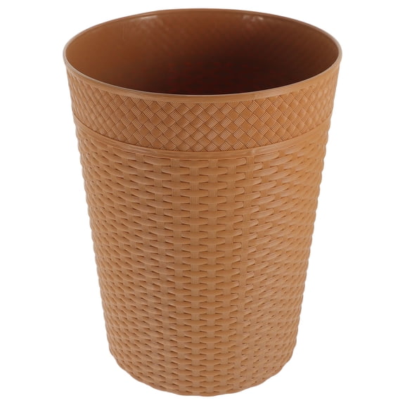 Mobestech Home Household Orange Garbage Can Plastic Rubbish Bin with Washable Design