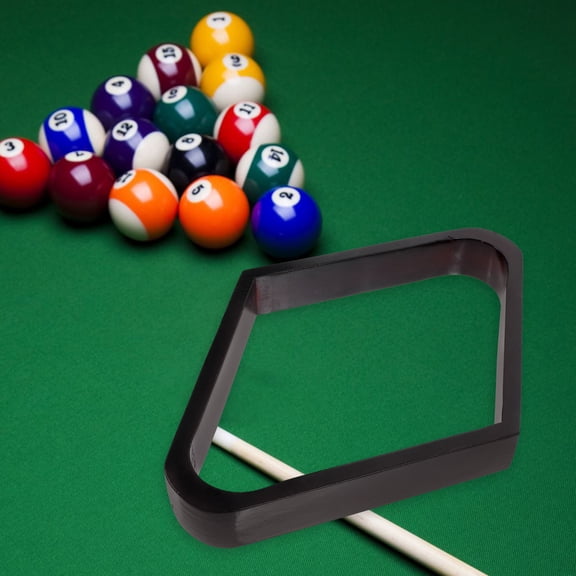 Mobestech Black Wood Billiard Rack Rhomb Frame Organizer and Holder for Home Use Pool Table Accessories