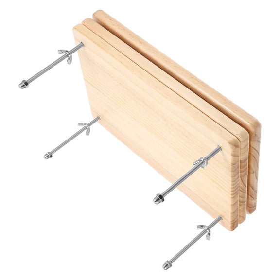 Mobestech Khaki Wooden Book Binding Press Tool for Binding and Pressing Manual Paper Press Machine 16.5x11.8 Inches